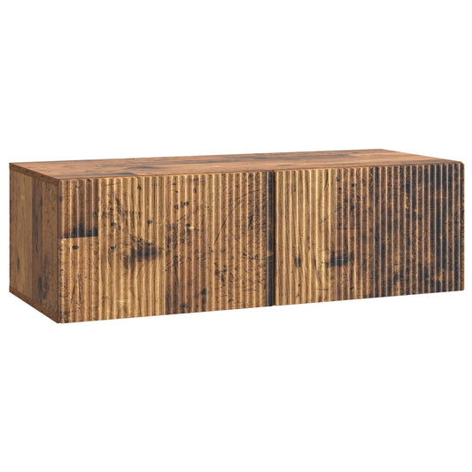 Fali TV szekrény Antik Fa 98 x 41 x 30 cm Szerelt Fa