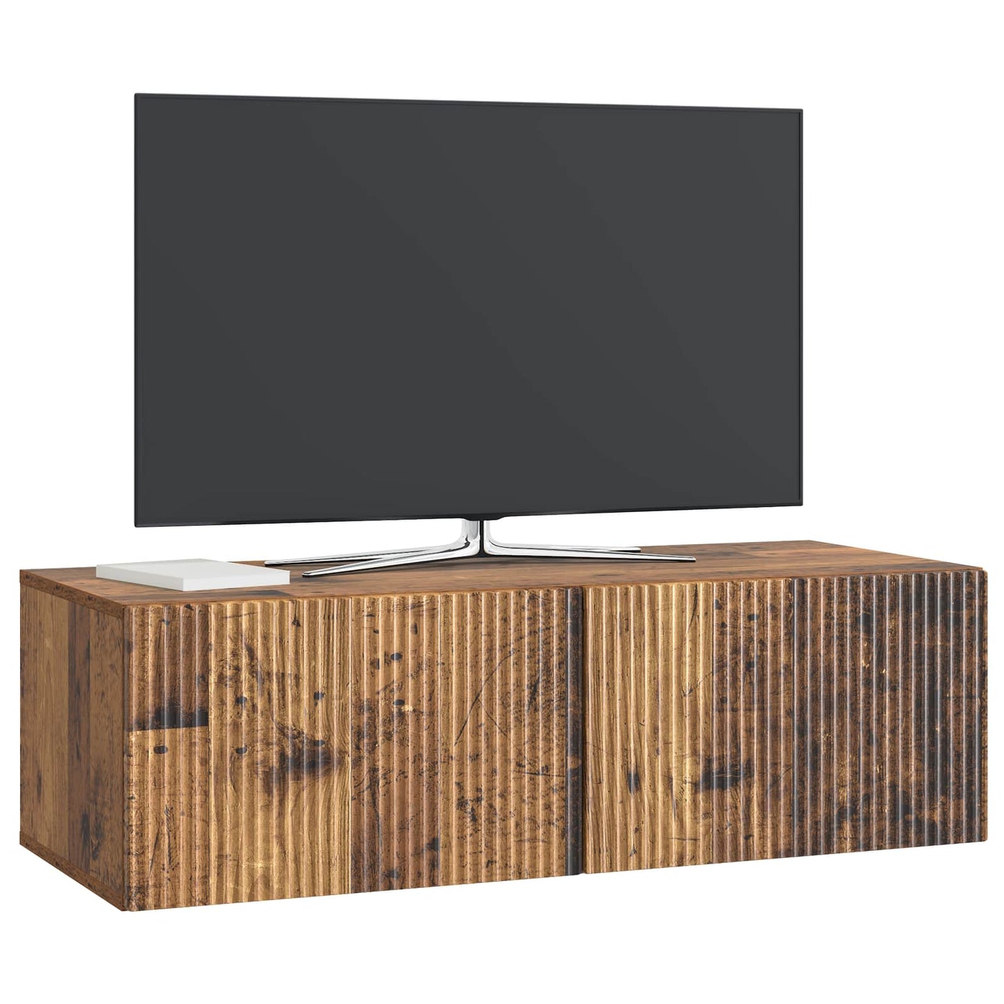 Fali TV szekrény Antik Fa 98 x 41 x 30 cm Szerelt Fa