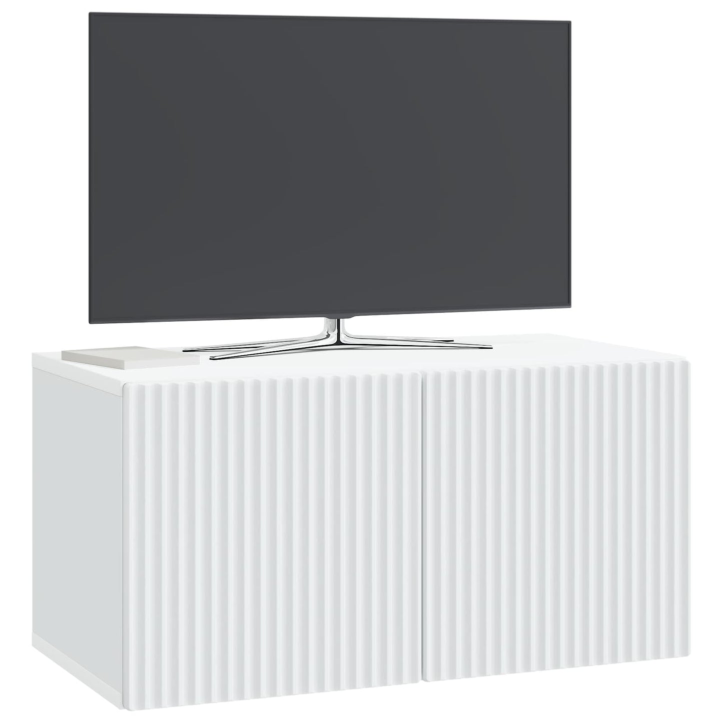 Fali TV szekrény Fehér 59,5 x 31 x 30 cm Szerelt Fa