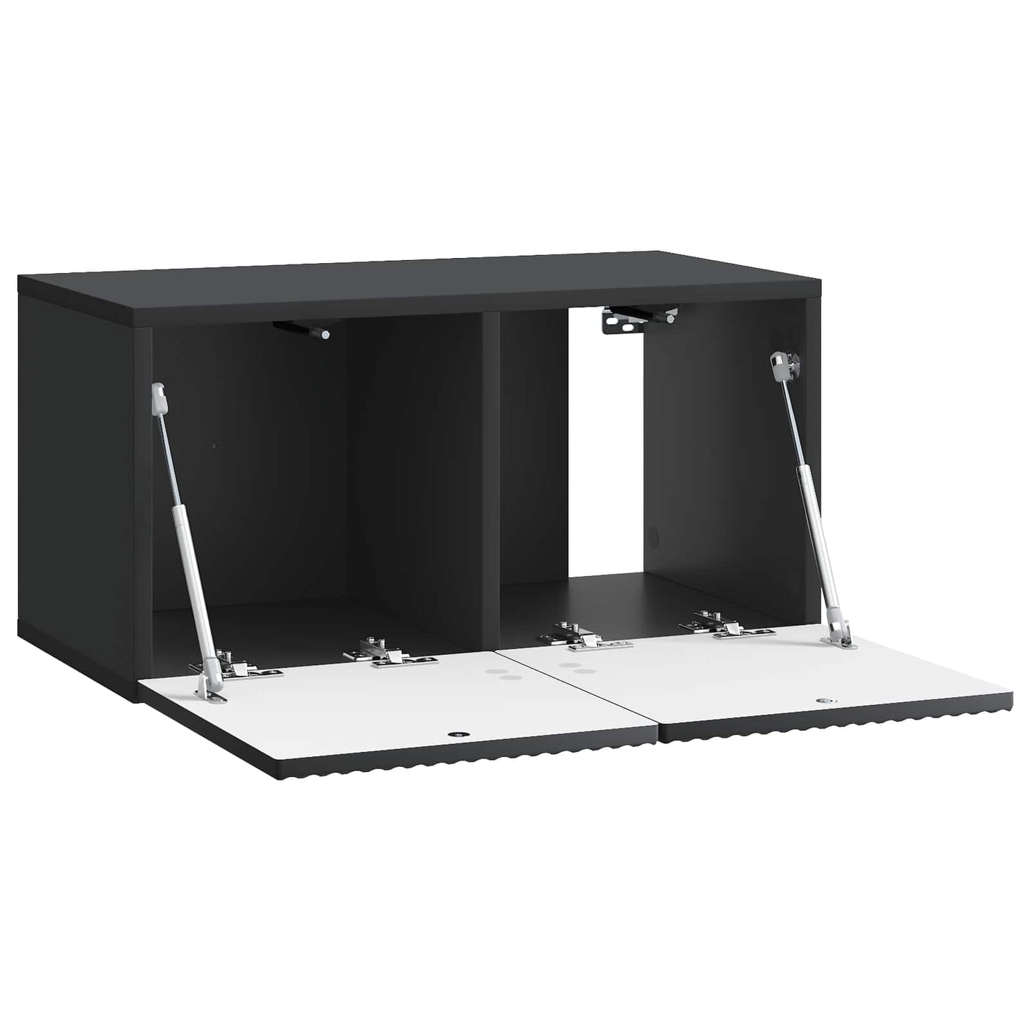 Fali TV szekrény Fekete 59,5 x 31 x 30 cm Szerelt Fa