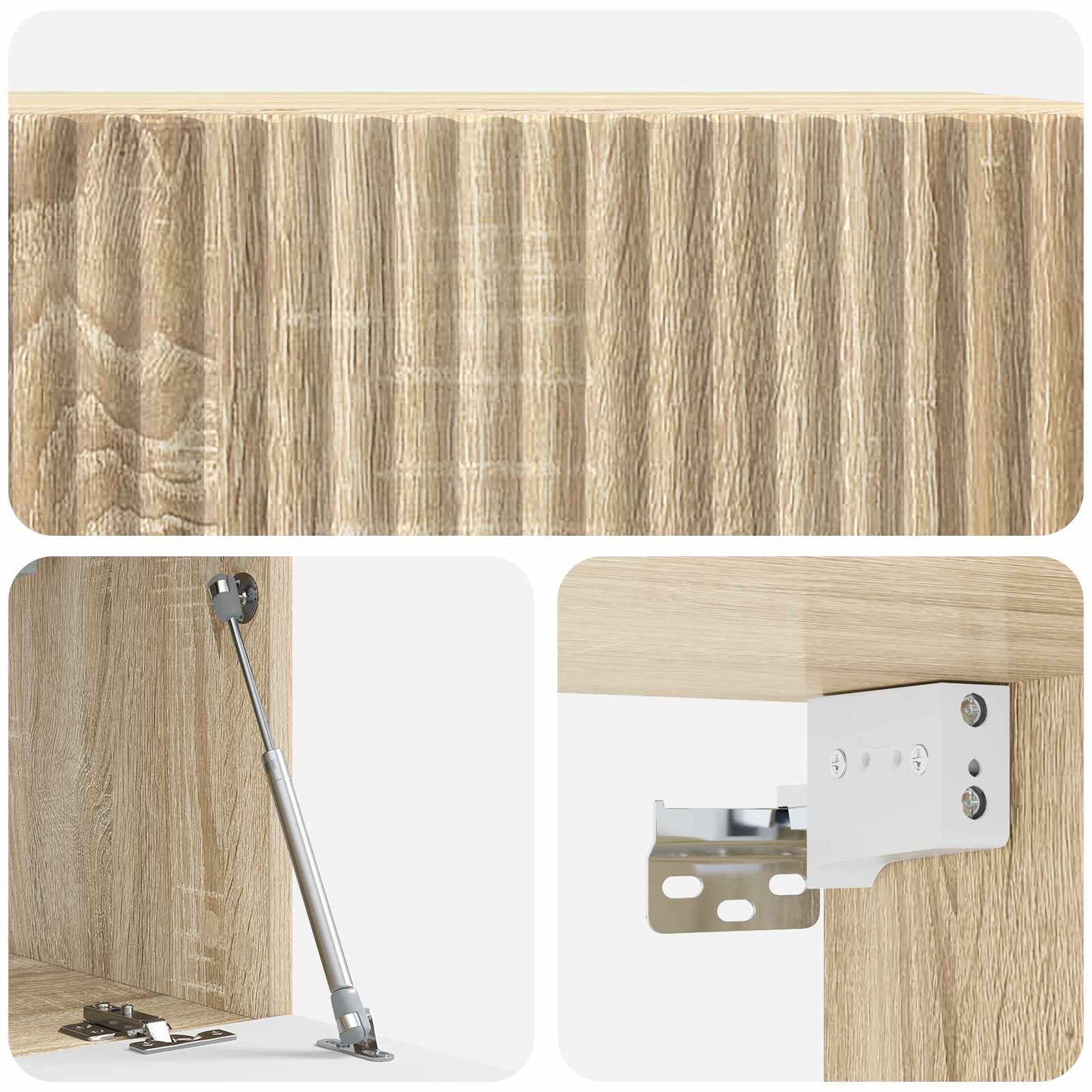Fali TV szekrény Sonoma Tölgy 59,5 x 31 x 30 cm Szerelt Fa