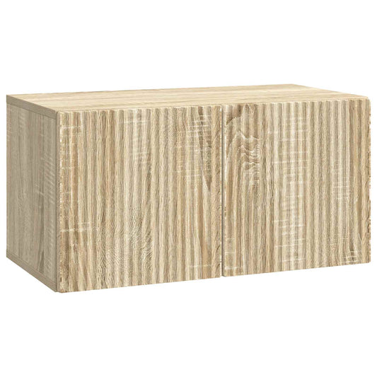 Fali TV szekrény Sonoma Tölgy 59,5 x 31 x 30 cm Szerelt Fa