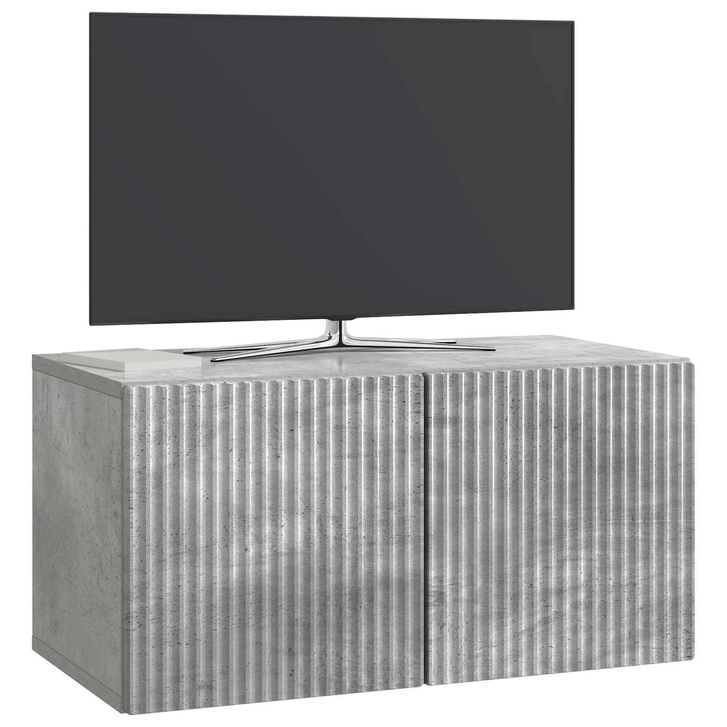 Fali TV szekrény Betonszürke 59,5 x 31 x 30 cm Szerelt Fa