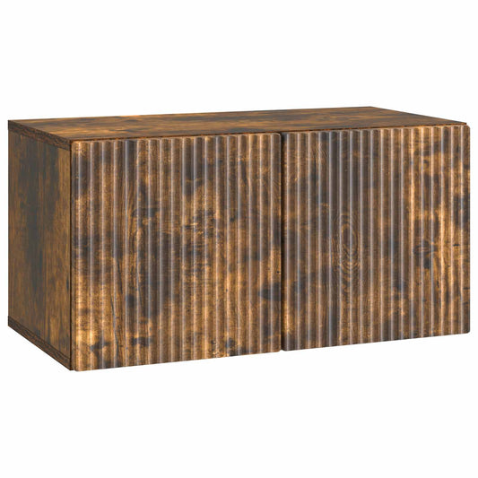 Fali TV szekrény Füstös Tölgy 59,5 x 31 x 30 cm Szerelt Fa