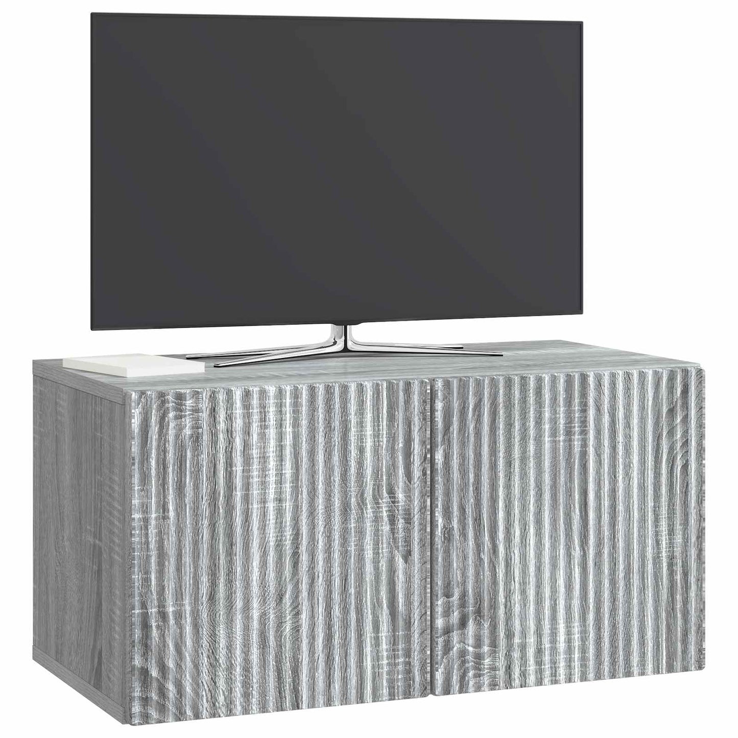 Fali TV szekrény Szürke Sonoma 59,5 x 31 x 30 cm Szerelt Fa