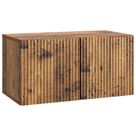 Fali TV szekrény Antik Fa 59,5 x 31 x 30 cm Szerelt Fa