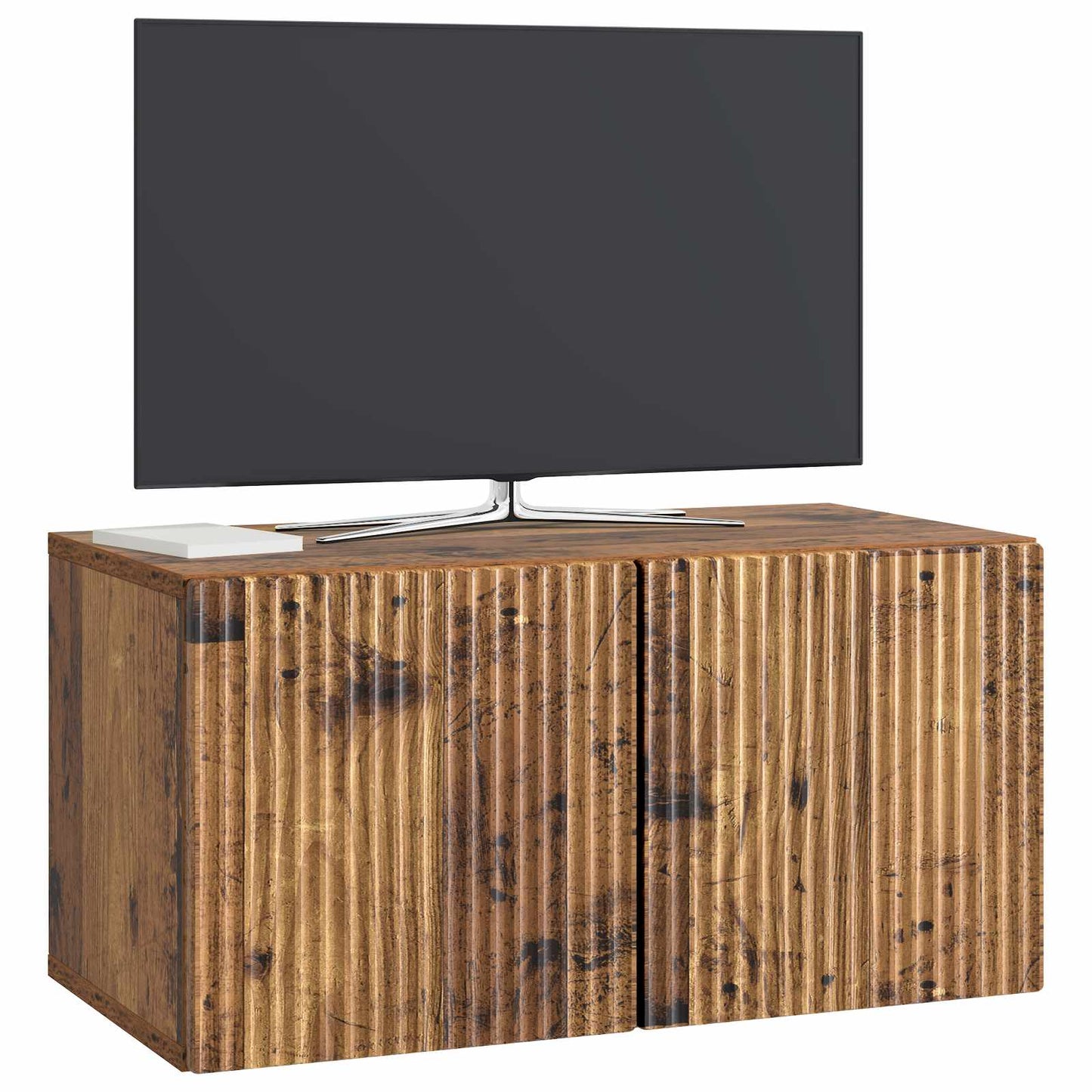 Fali TV szekrény Antik Fa 59,5 x 31 x 30 cm Szerelt Fa