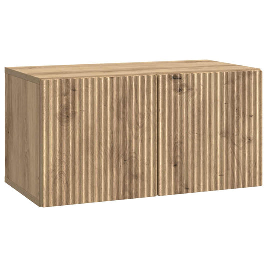 Fali TV szekrény Kézműves Tölgy 59,5 x 31 x 30 cm Szerelt Fa