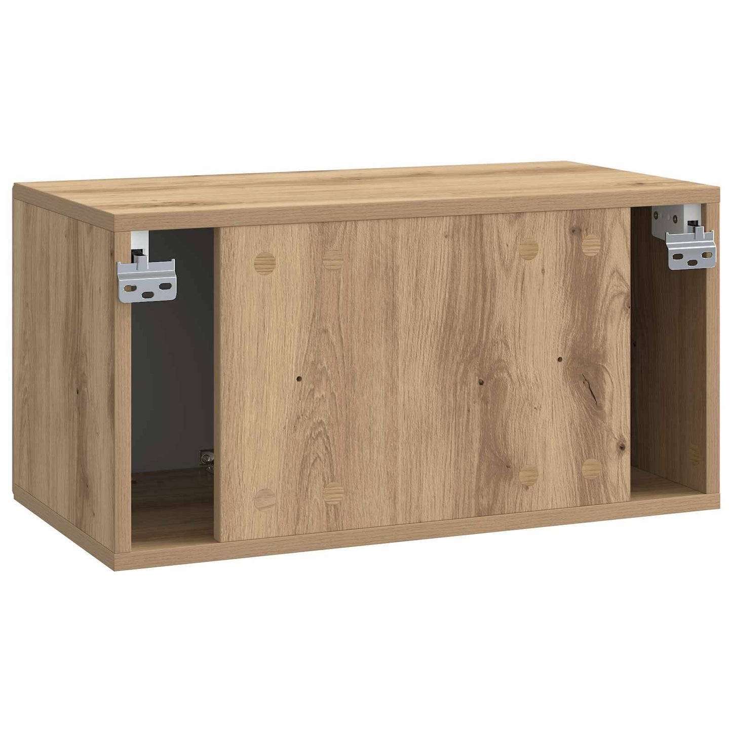 Fali TV szekrény 59,5 x 31 x 30 cm Kézműves Tölgy Szerelt Fa