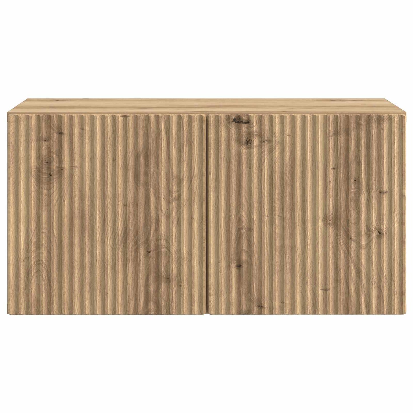 Fali TV szekrény 59,5 x 31 x 30 cm Kézműves Tölgy Szerelt Fa