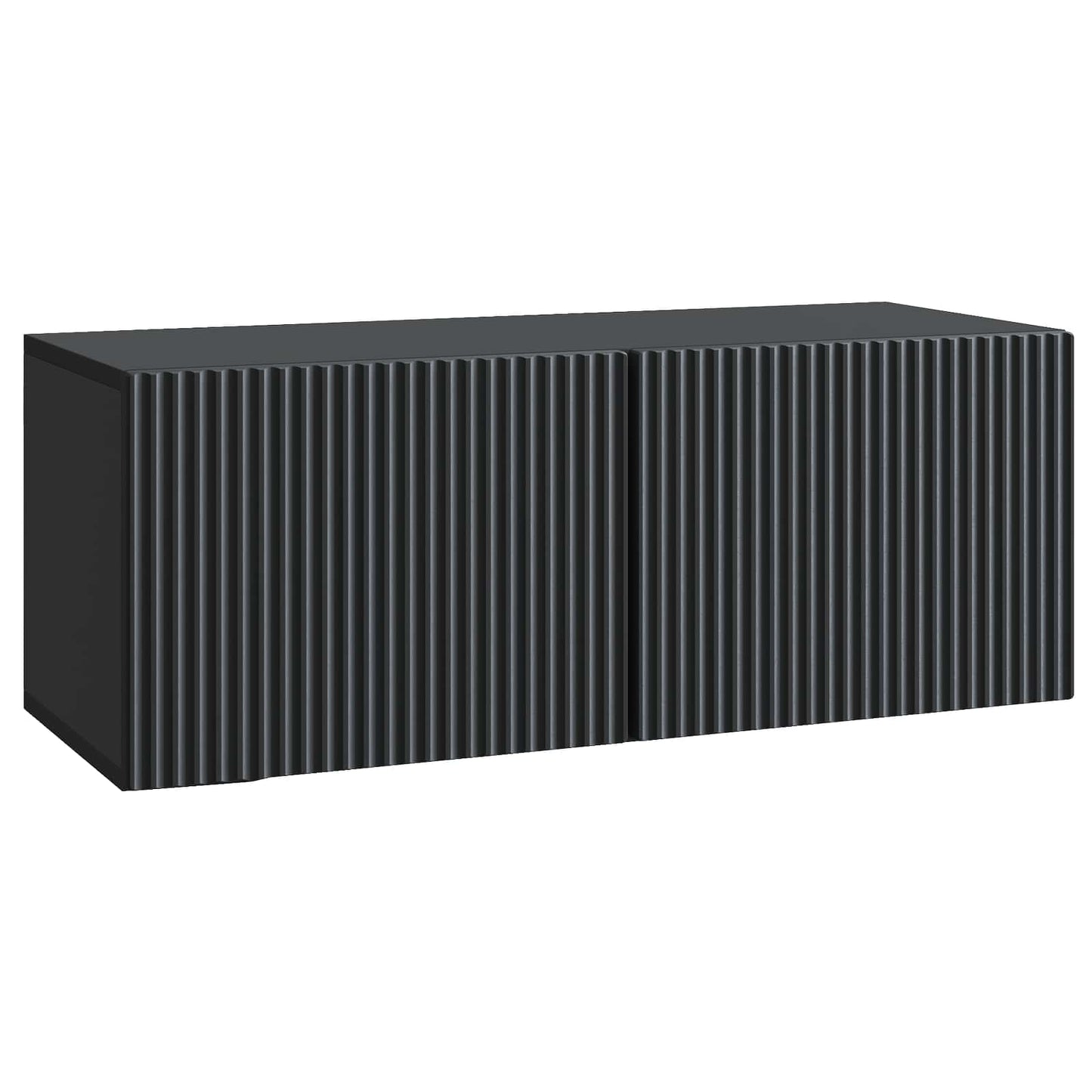 Fali TV szekrény Fekete 78,5 x 31 x 30 cm Szerelt Fa