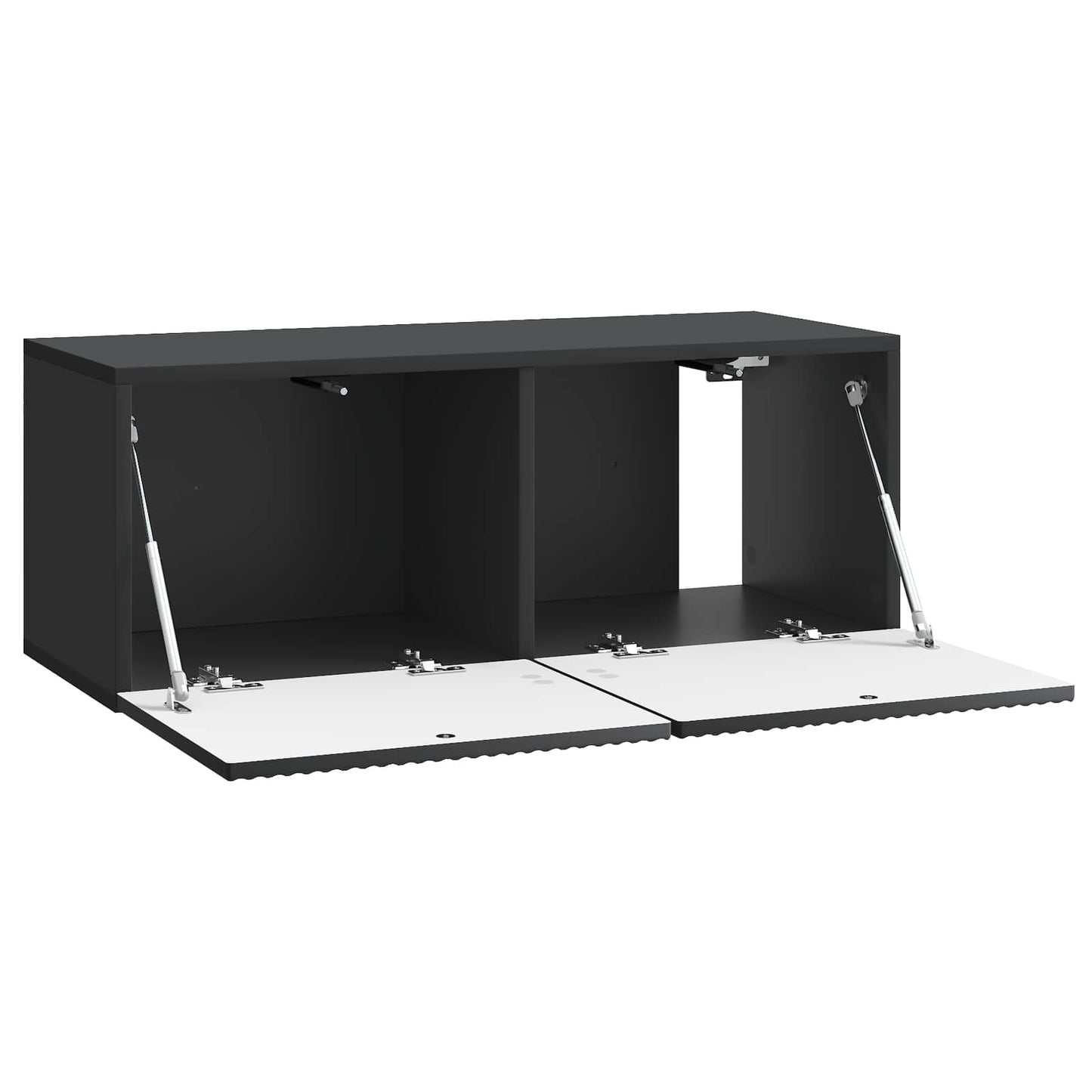 Fali TV szekrény Fekete 78,5 x 31 x 30 cm Szerelt Fa