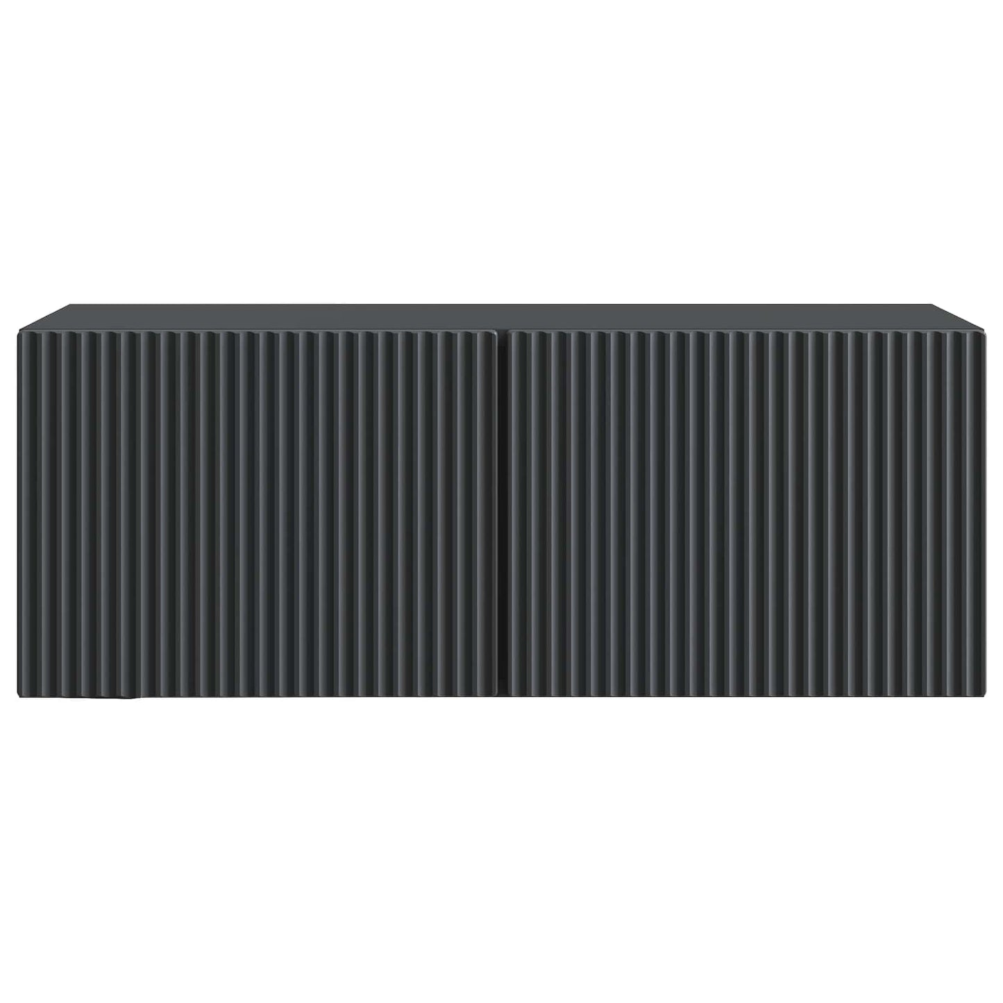 Fali TV szekrény Fekete 78,5 x 31 x 30 cm Szerelt Fa