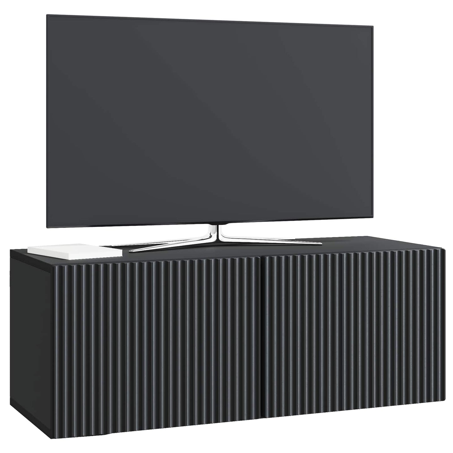 Fali TV szekrény Fekete 78,5 x 31 x 30 cm Szerelt Fa