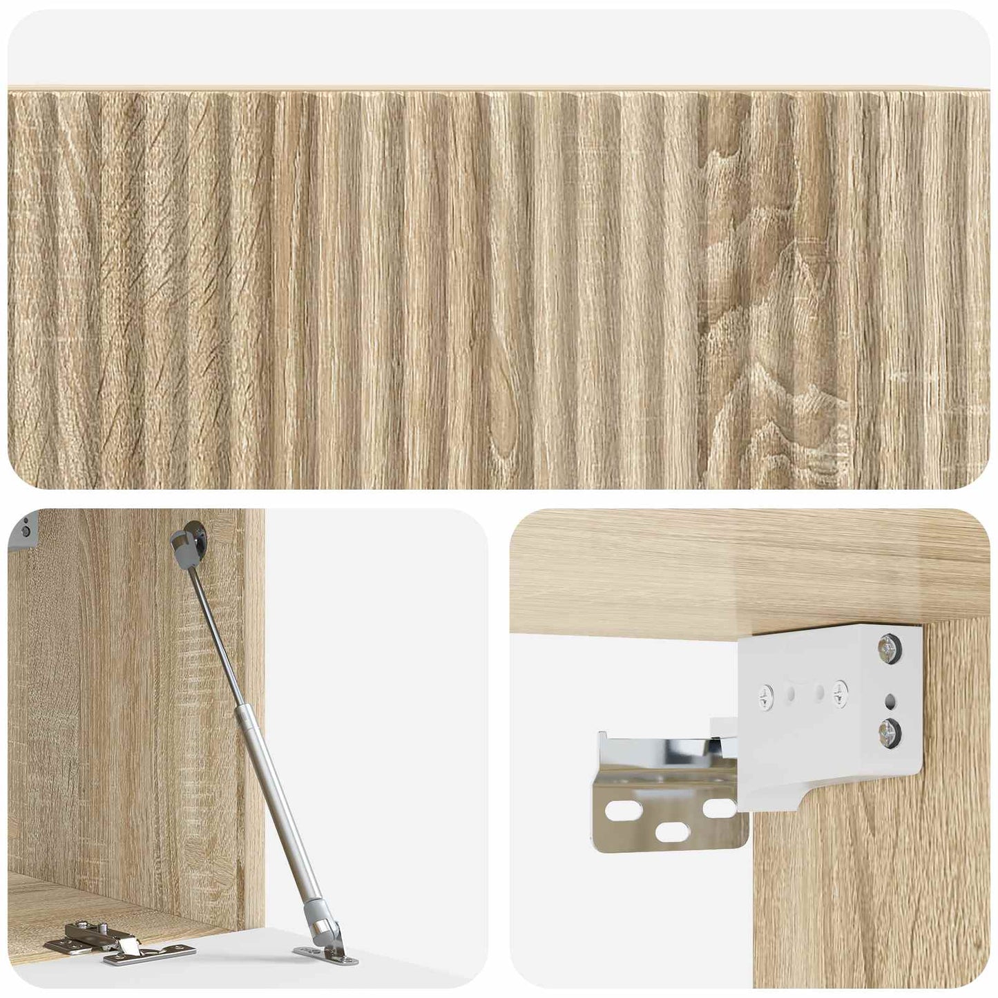 Fali TV szekrény Sonoma Tölgy 78,5 x 31 x 30 cm Szerelt Fa