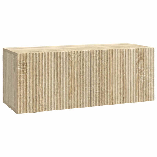 Fali TV szekrény Sonoma Tölgy 78,5 x 31 x 30 cm Szerelt Fa