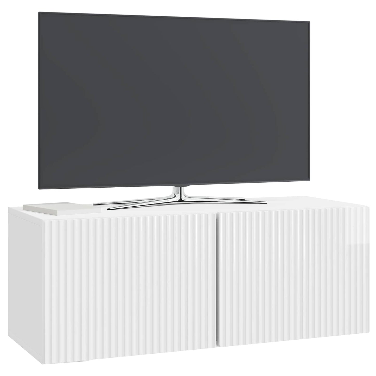 Fali TV szekrény Magasfényű Fehér 78,5 x 31 x 30 cm Szerelt Fa