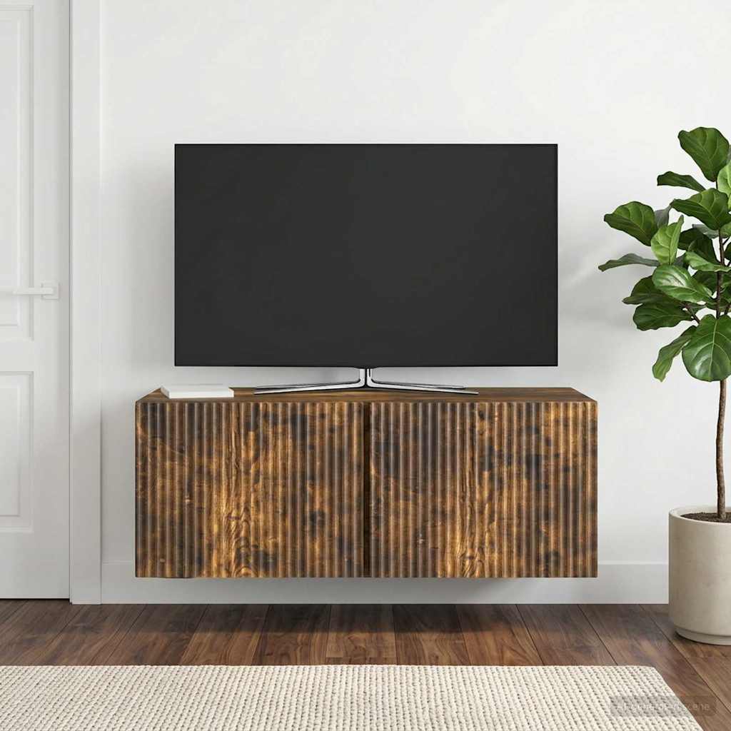 Fali TV szekrény Füstös Tölgy 78,5 x 31 x 30 cm Szerelt Fa
