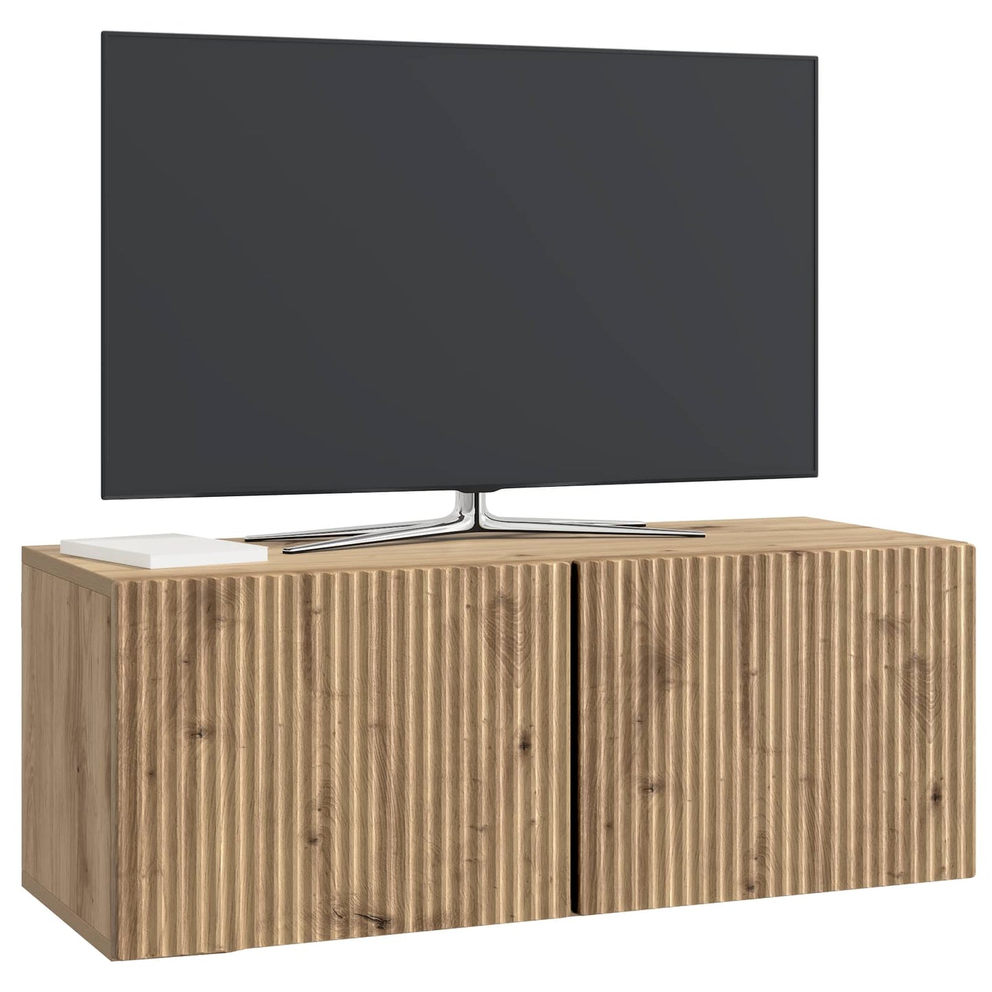 Fali TV szekrény 78,5 x 31 x 30 cm Kézműves Tölgy Szerelt Fa