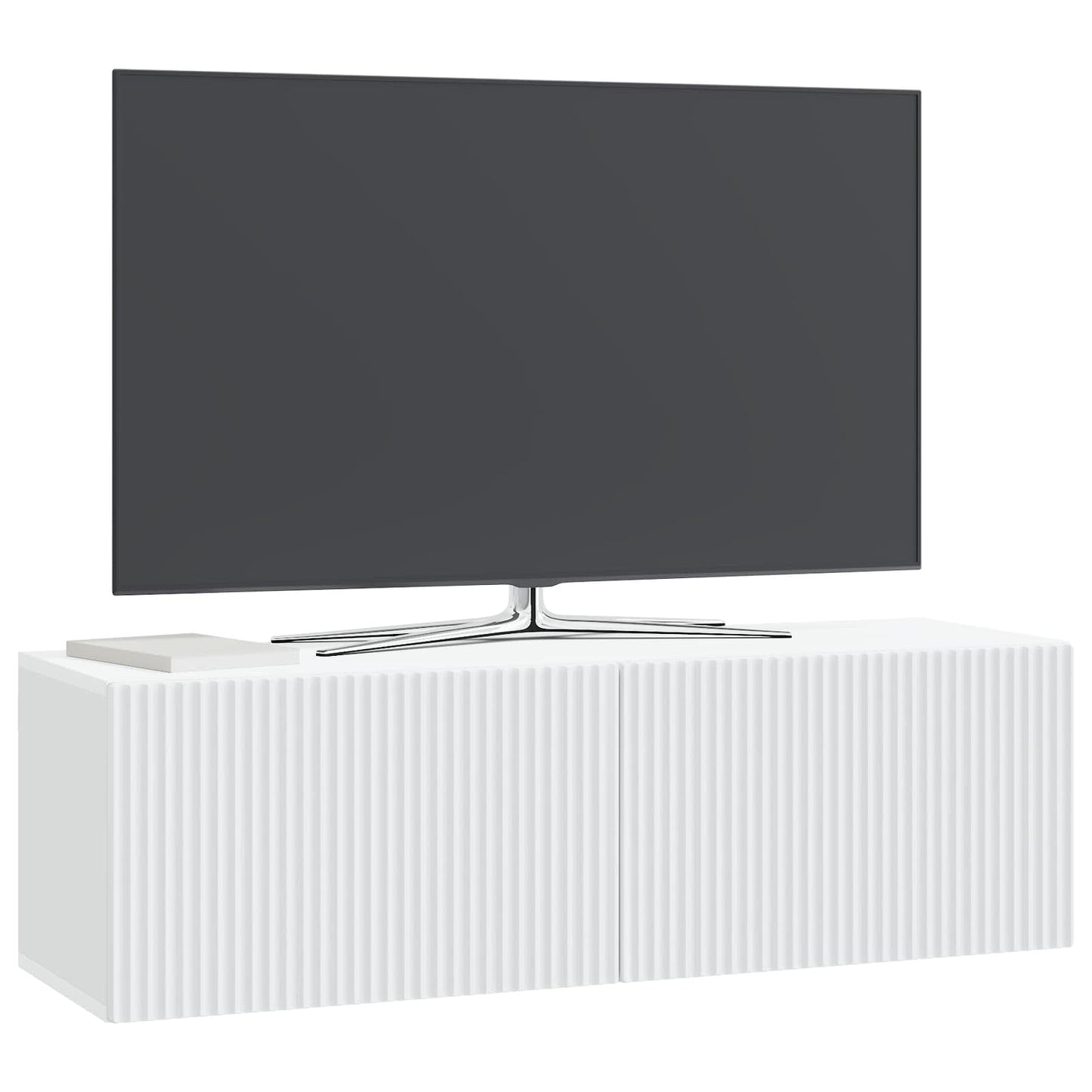 Fali TV szekrény Fehér 98 x 31 x 30 cm Szerelt Fa