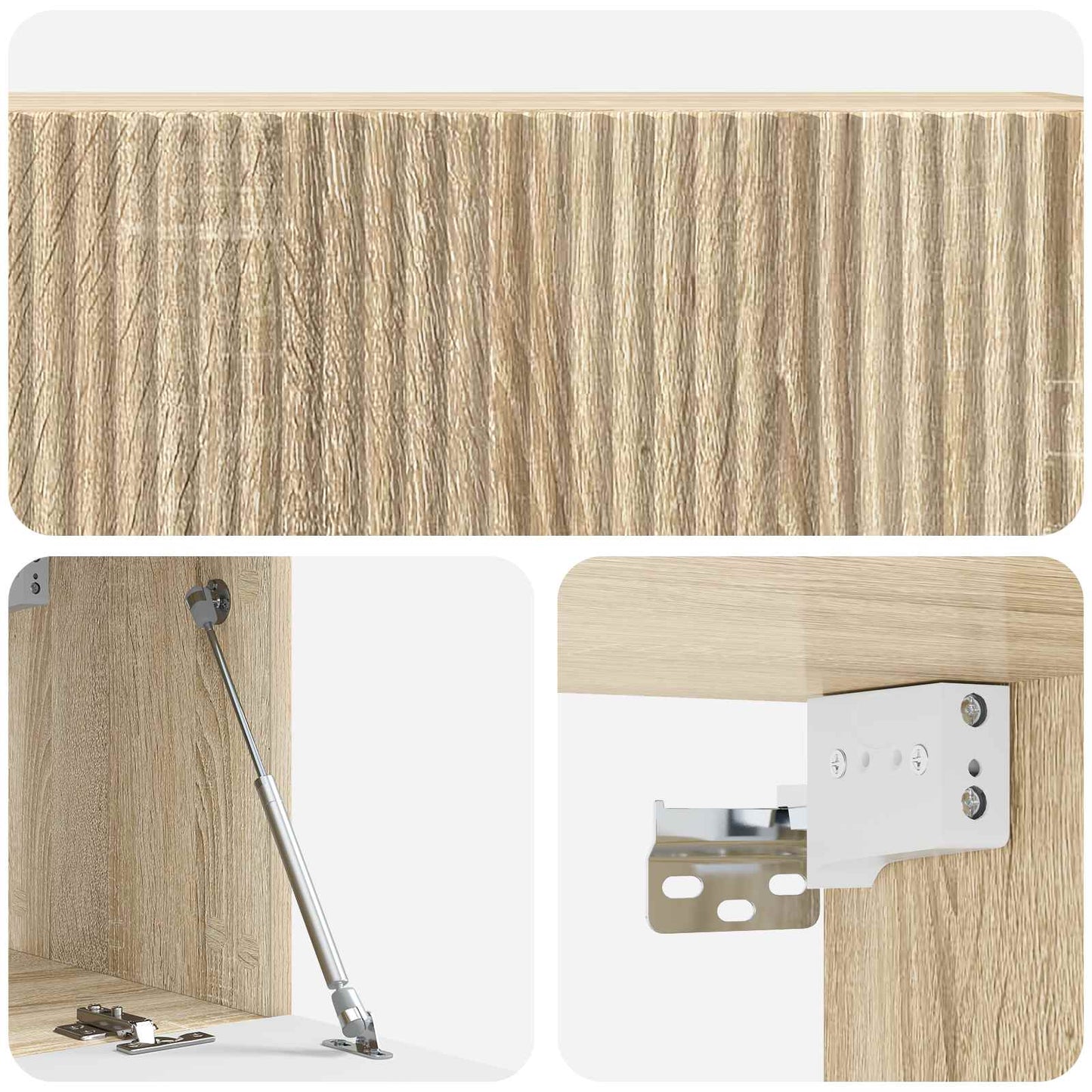 Fali TV szekrény Sonoma Tölgy 98 x 31 x 30 cm Szerelt Fa