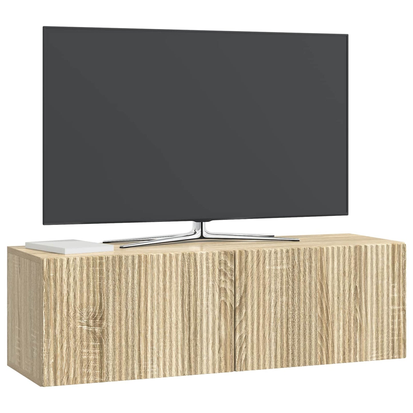 Fali TV szekrény Sonoma Tölgy 98 x 31 x 30 cm Szerelt Fa