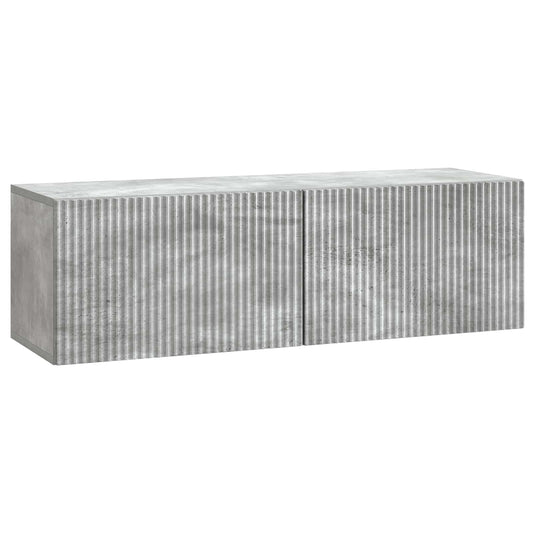 Fali TV szekrény Betonszürke 98 x 31 x 30 cm Szerelt Fa