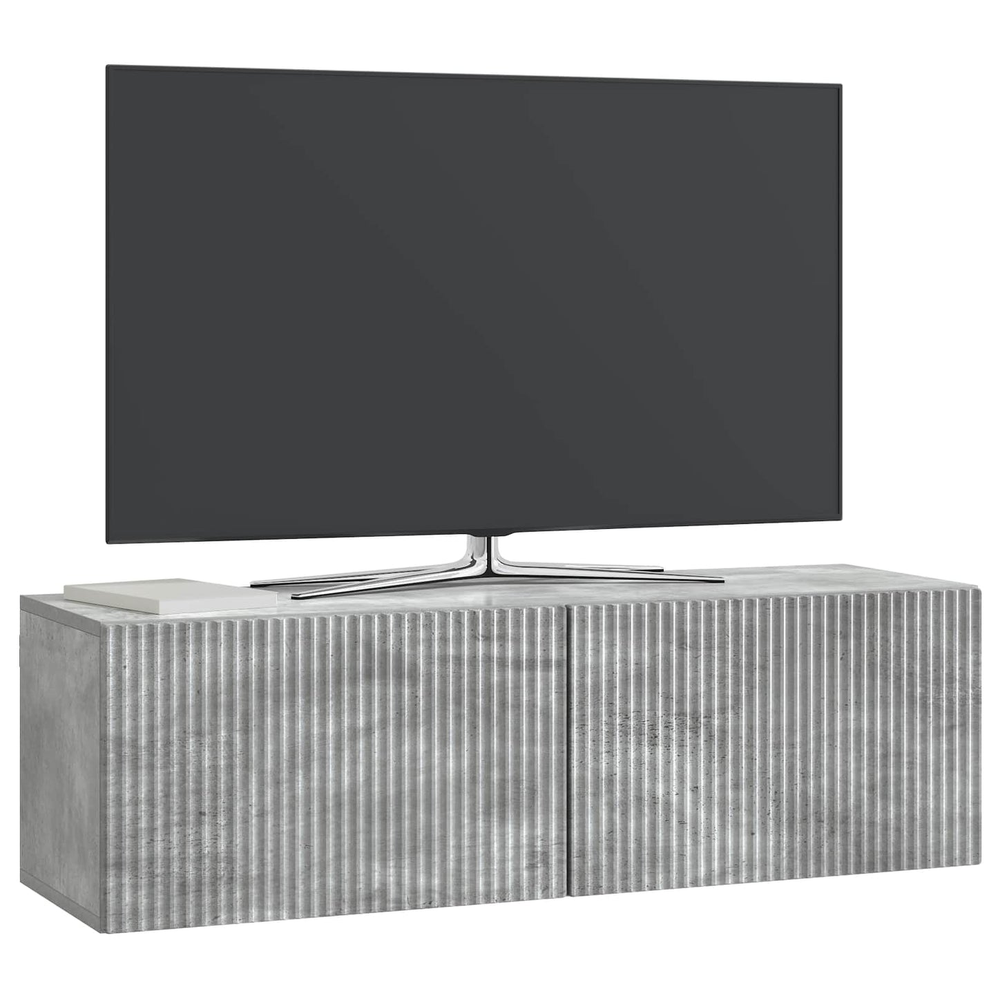 Fali TV szekrény Betonszürke 98 x 31 x 30 cm Szerelt Fa