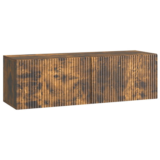 Fali TV szekrény Füstös Tölgy 98 x 31 x 30 cm Szerelt Fa