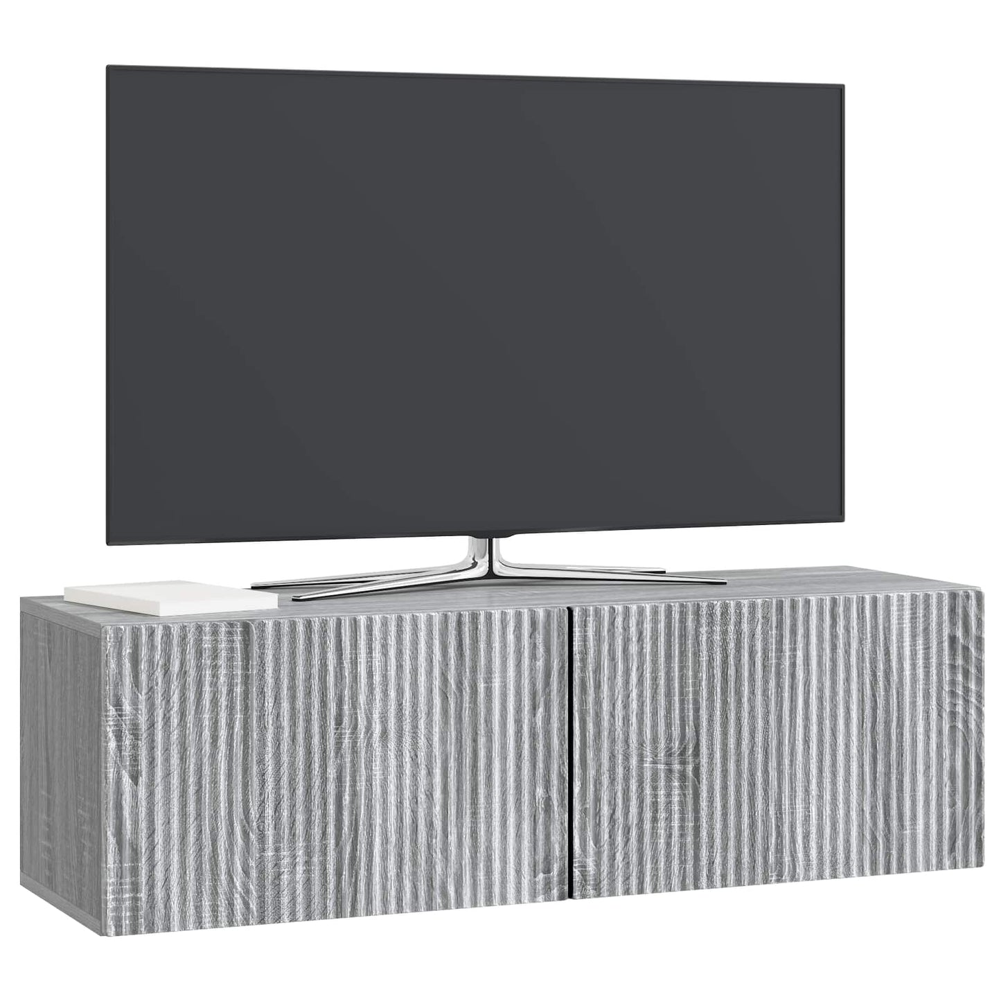 Fali TV szekrény Szürke Sonoma 98 x 31 x 30 cm Szerelt Fa