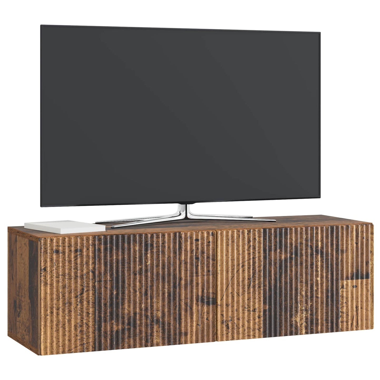 Fali TV szekrény Antik Fa 98 x 31 x 30 cm Szerelt Fa