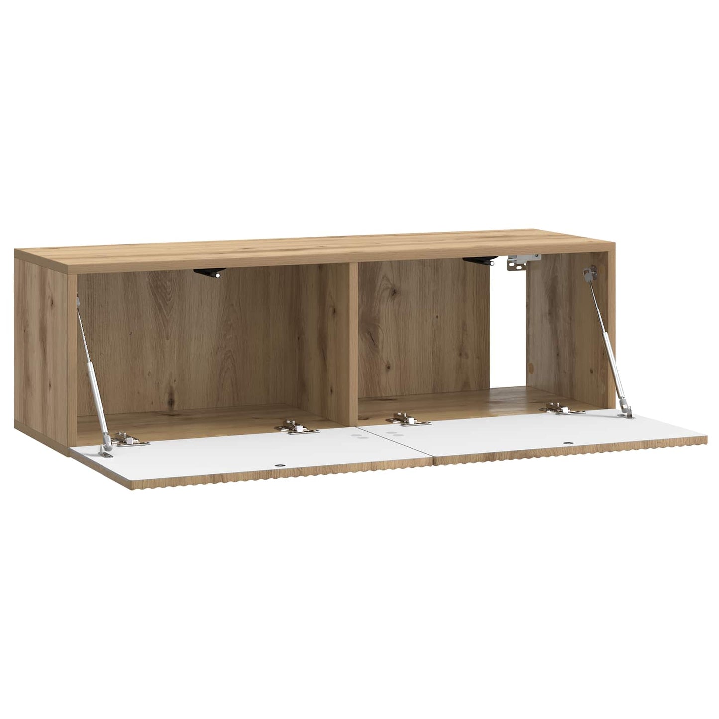 Fali TV szekrény 98 x 31 x 30 cm Kézműves Tölgy Szerelt Fa