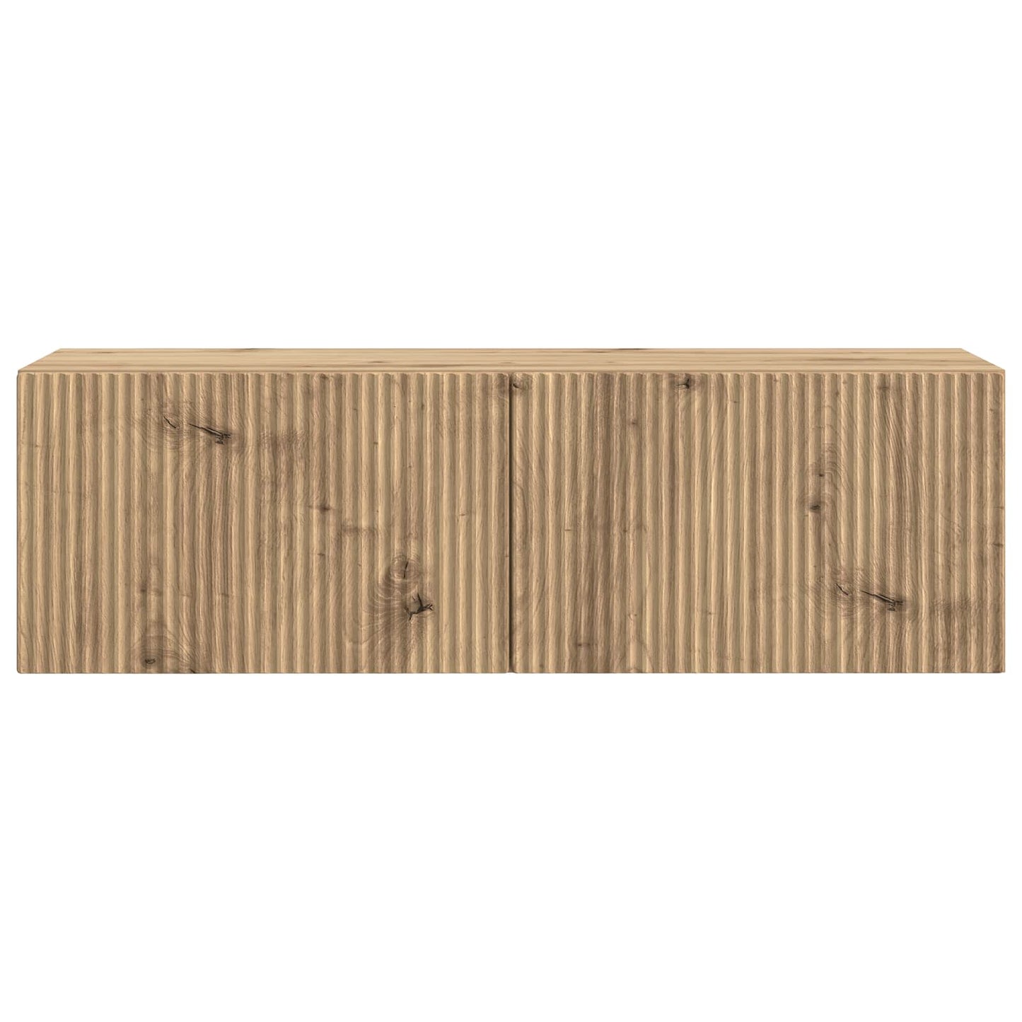 Fali TV szekrény 98 x 31 x 30 cm Kézműves Tölgy Szerelt Fa
