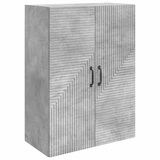 Fali szekrény Betonszürke 66 x 34,5 x 90 cm Szerelt Fa