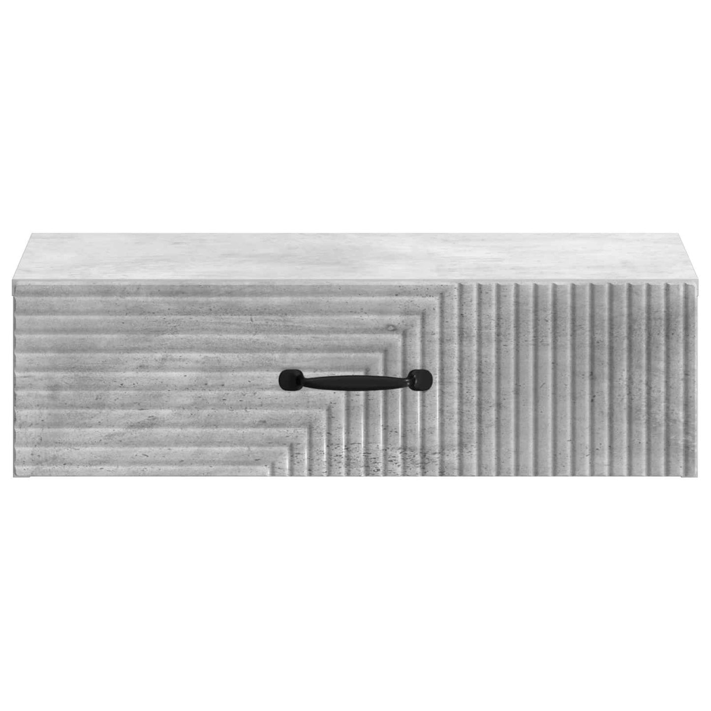 Fali oldaltábla Betonszürke 59 x 34,5 x 17 cm Szerelt Fa
