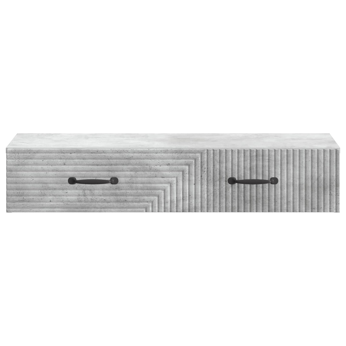 Fali oldaltábla Betonszürke 87,5 x 34,5 x 17 cm Szerelt Fa