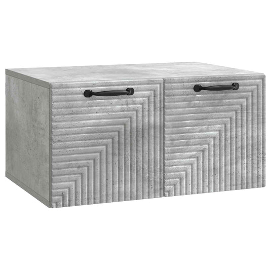 Fali TV szekrény Betonszürke 59,5 x 41 x 30 cm Szerelt Fa