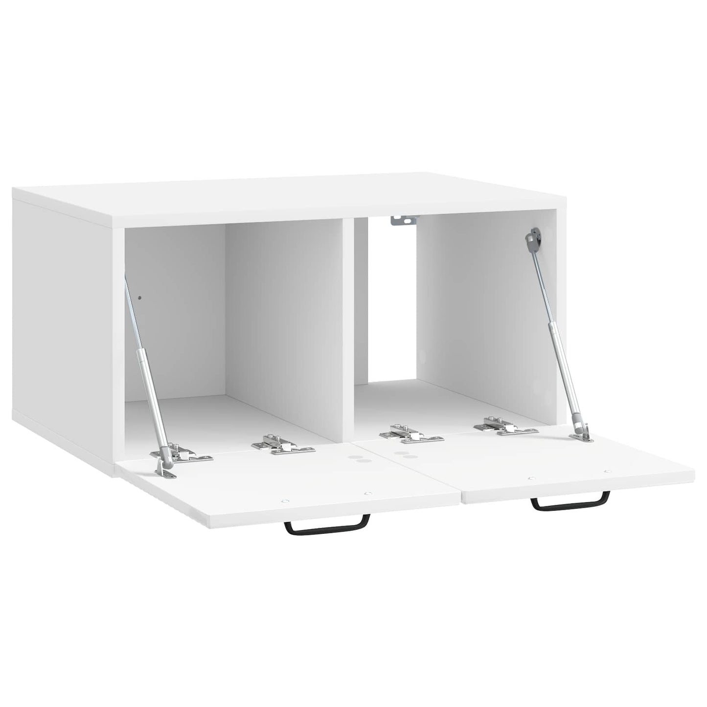Fali TV szekrény Magasfényű Fehér 59,5 x 41 x 30 cm Szerelt Fa