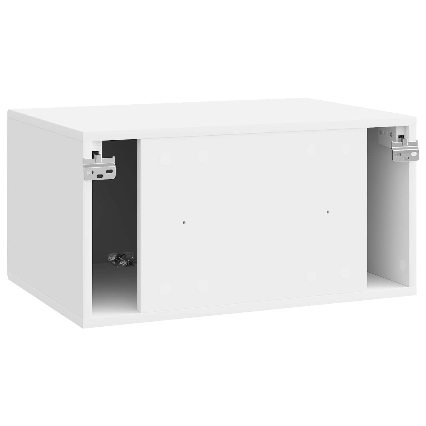 Fali TV szekrény Magasfényű Fehér 59,5 x 41 x 30 cm Szerelt Fa
