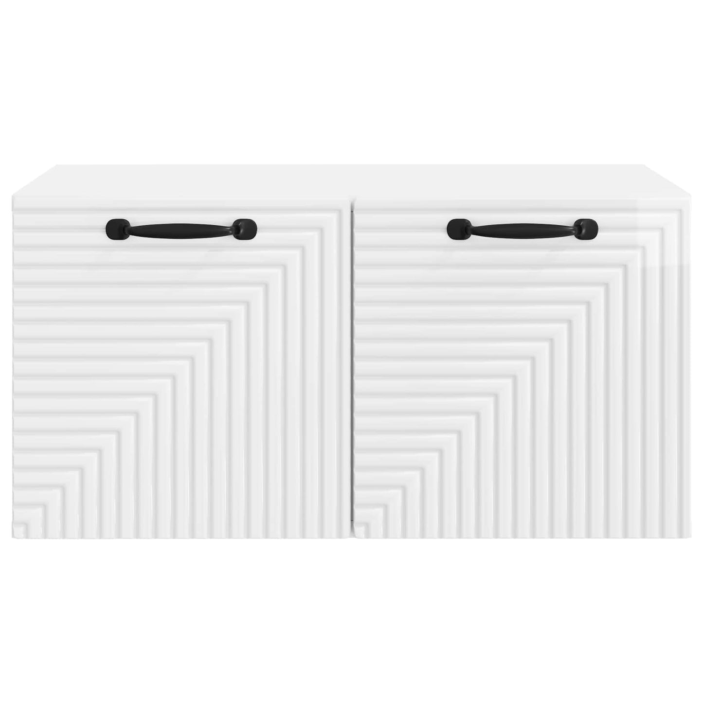Fali TV szekrény Magasfényű Fehér 59,5 x 41 x 30 cm Szerelt Fa