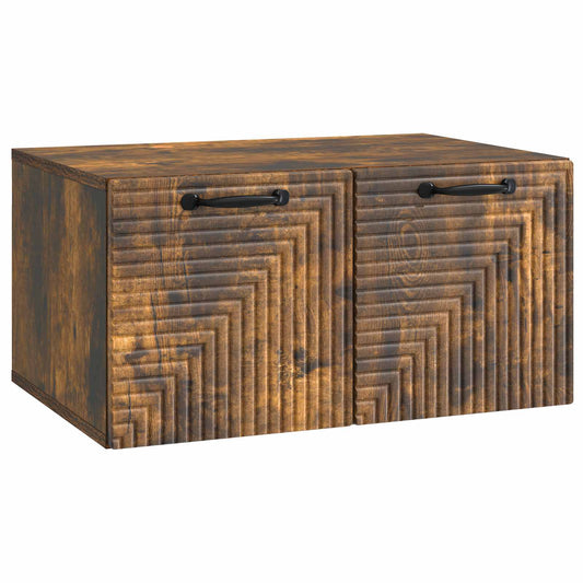 Fali TV szekrény Füstös Tölgy 59,5 x 41 x 30 cm Szerelt Fa