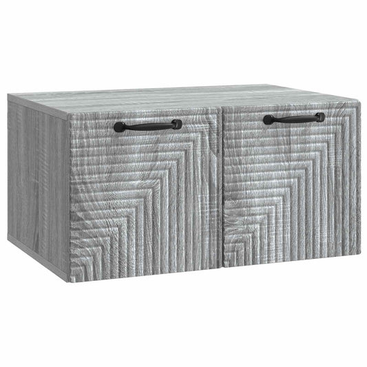 Fali TV szekrény Szürke Sonoma 59,5 x 41 x 30 cm Szerelt Fa