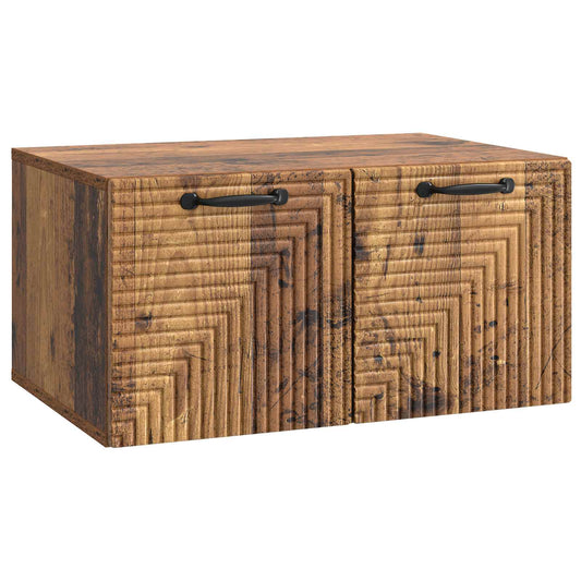 Fali TV szekrény Antik Fa 59,5 x 41 x 30 cm Szerelt Fa