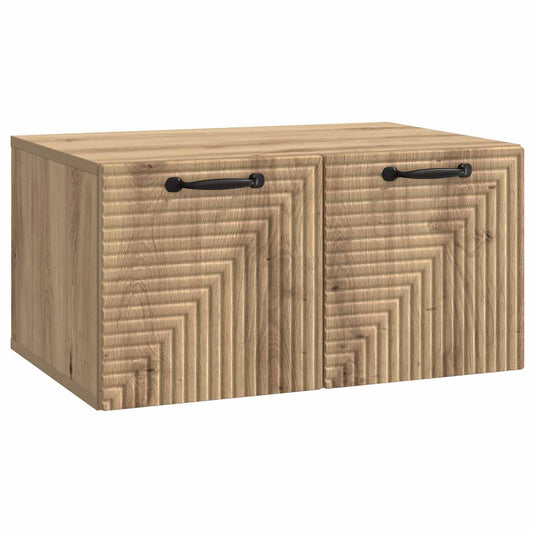 Fali TV szekrény Kézműves Tölgy 59,5 x 41 x 30 cm Szerelt Fa
