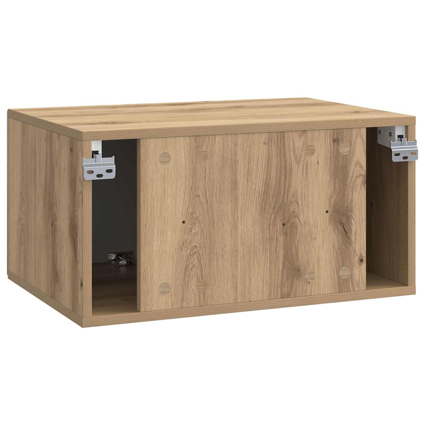 Fali TV szekrény 59,5 x 41 x 30 cm Kézműves Tölgy Szerelt Fa