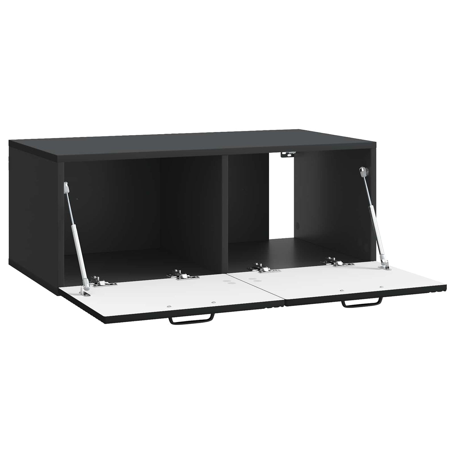 Fali TV szekrény Fekete 78,5 x 41 x 30 cm Szerelt Fa