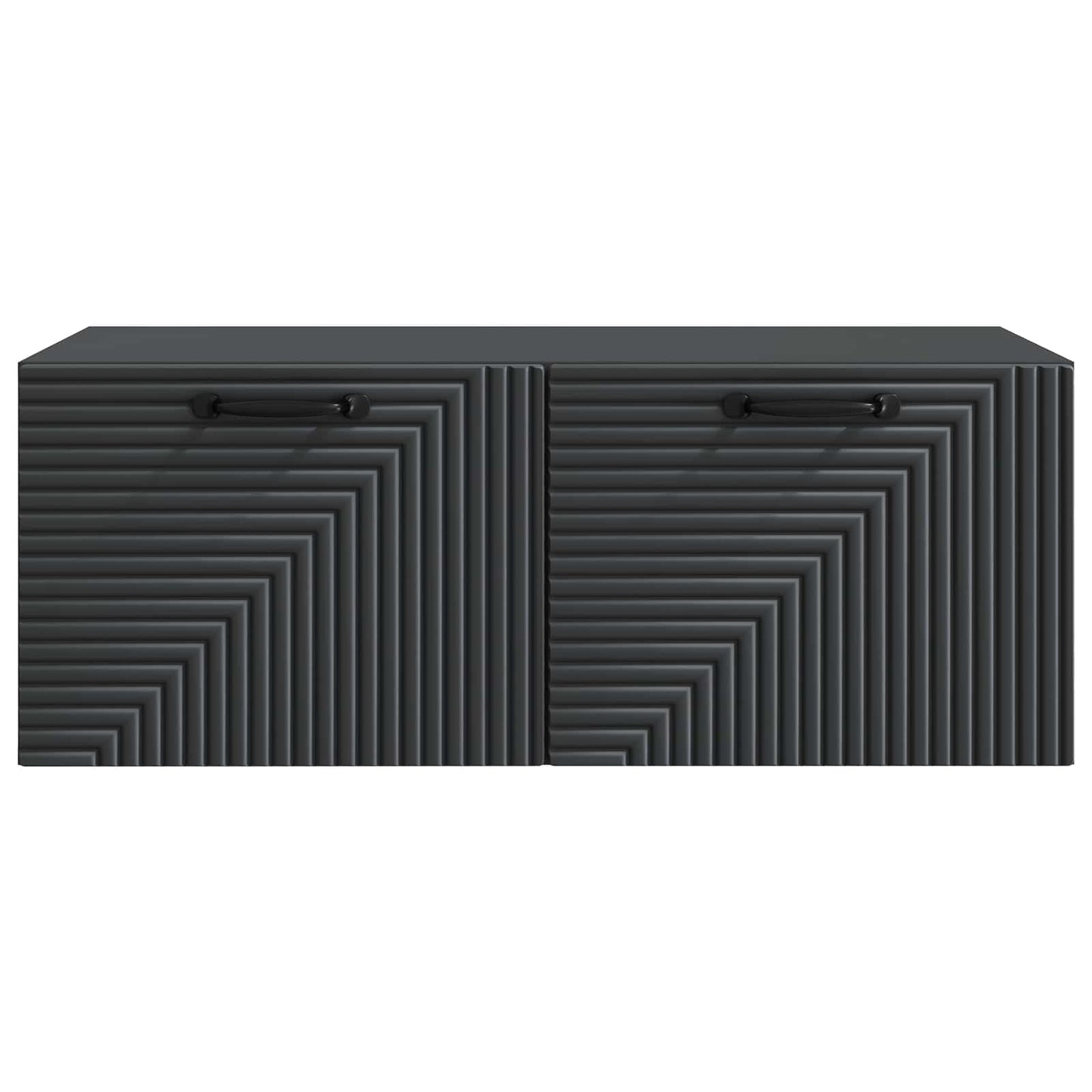 Fali TV szekrény Fekete 78,5 x 41 x 30 cm Szerelt Fa