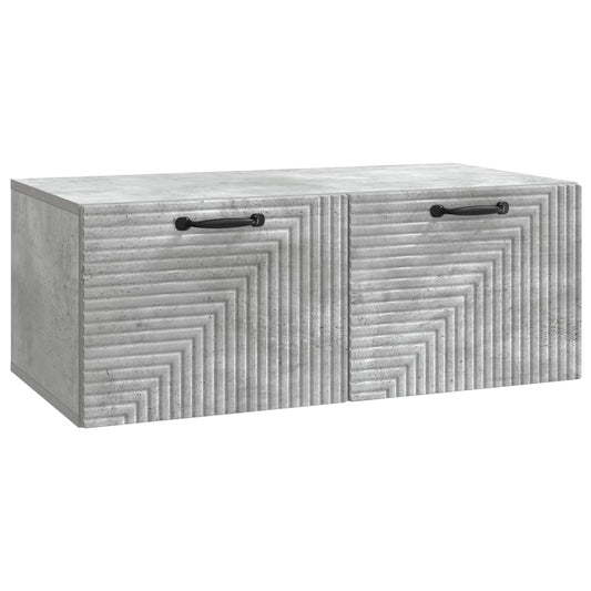 Fali TV szekrény Betonszürke 78,5 x 41 x 30 cm Szerelt Fa