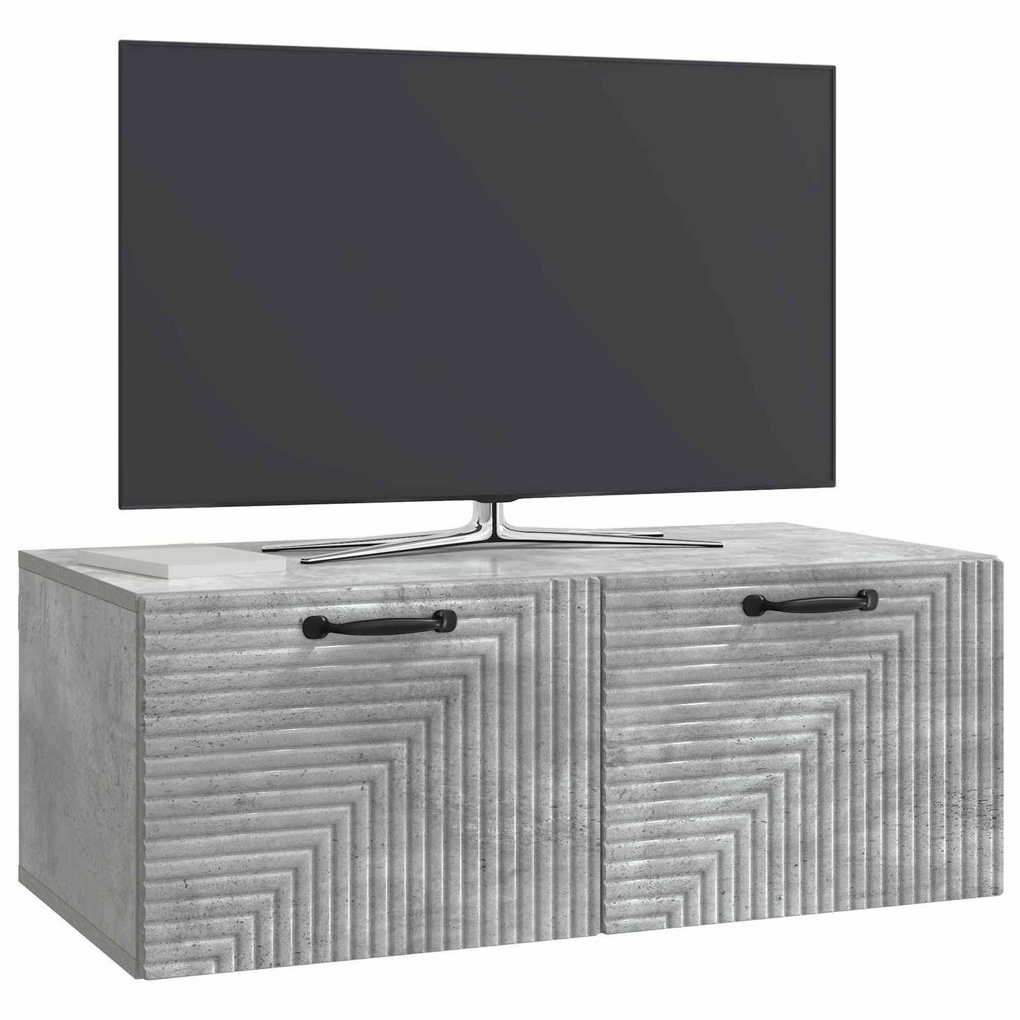Fali TV szekrény Betonszürke 78,5 x 41 x 30 cm Szerelt Fa