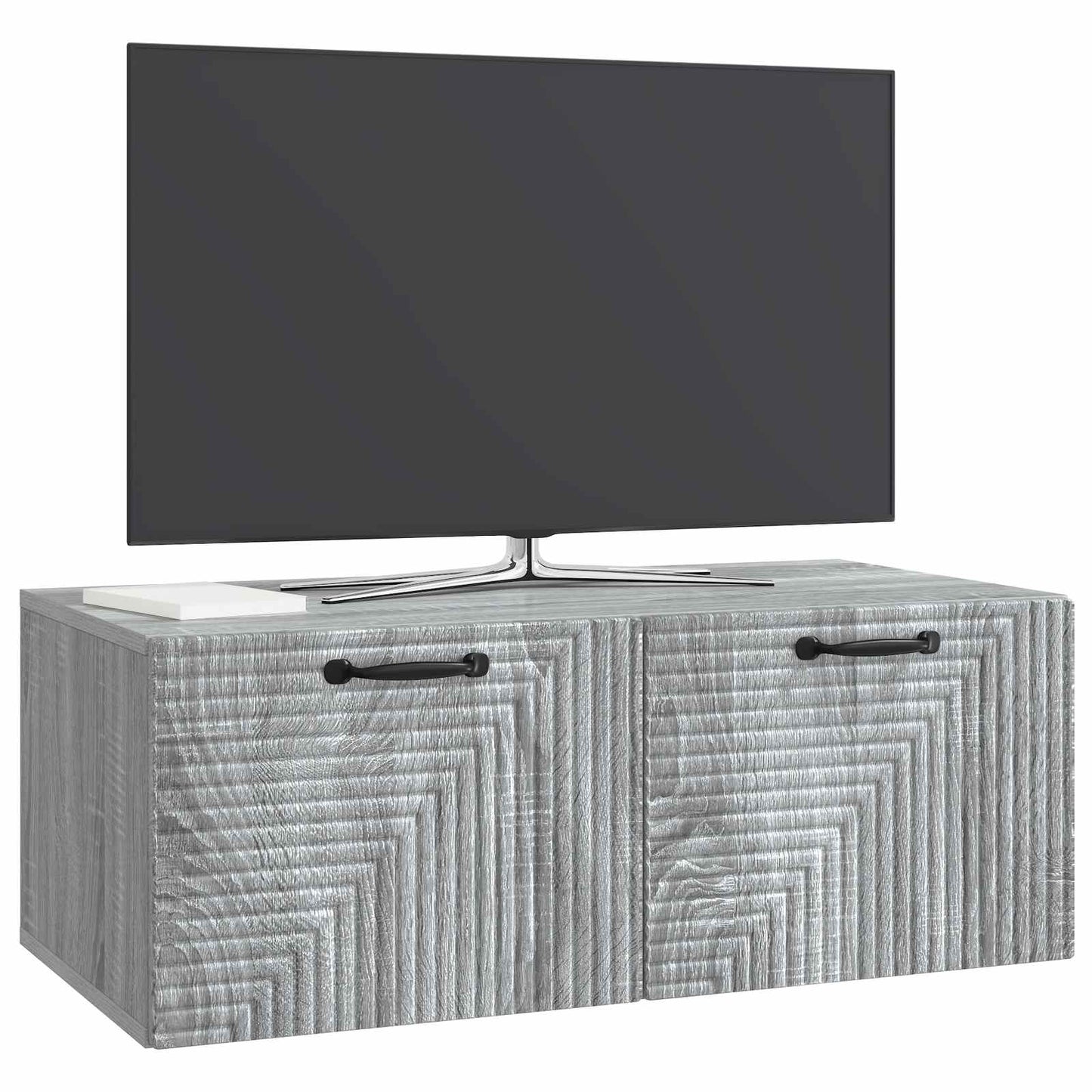 Fali TV szekrény Szürke Sonoma 78,5 x 41 x 30 cm Szerelt Fa